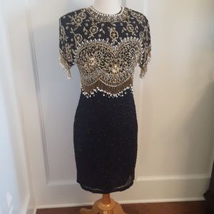 👄💋Vintage Oleg Cassini Beaded Gown